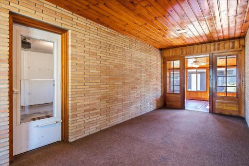 Breezeway between the garage and the main entry in the home
