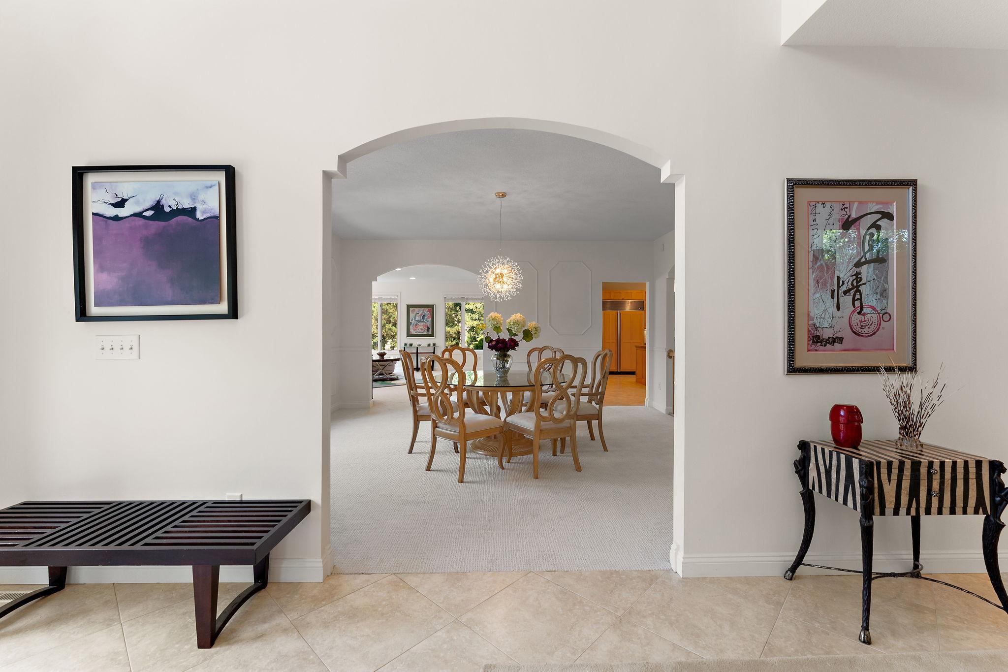Front door hall to dinning room