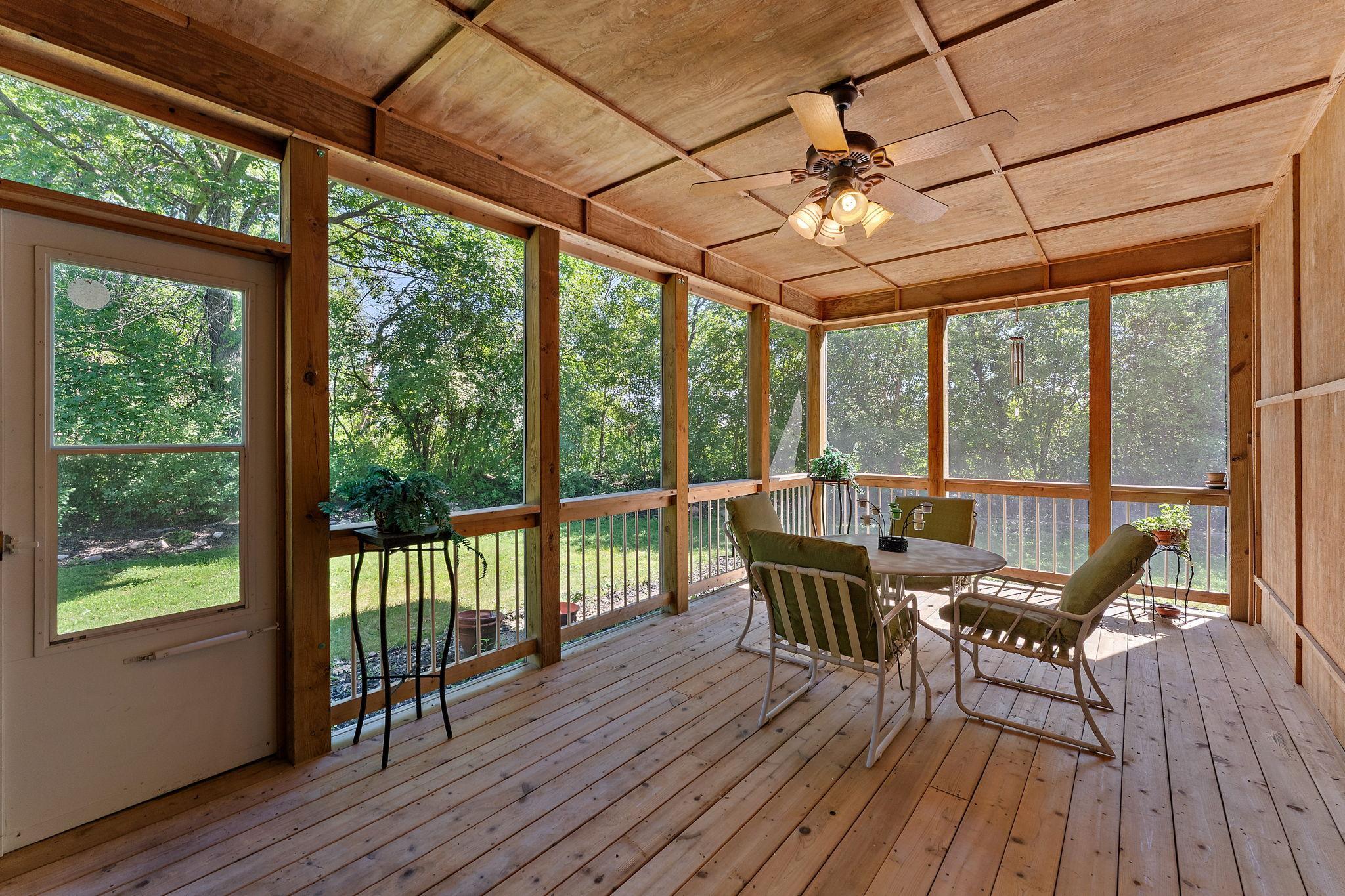 Private Seasonal back Porch