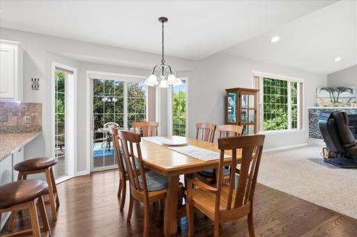 Open Informal Dining w/hrdwd flrs w/slider to main-free deck. Breakfast bar counter