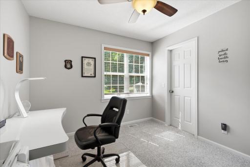 4th Bedroom/Office: walk-in closet, updated carpet and ceiling/fan light (fan remote)