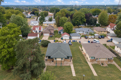 Aerial view of duplex