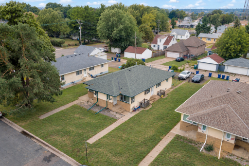 Another aerial view of duplex.