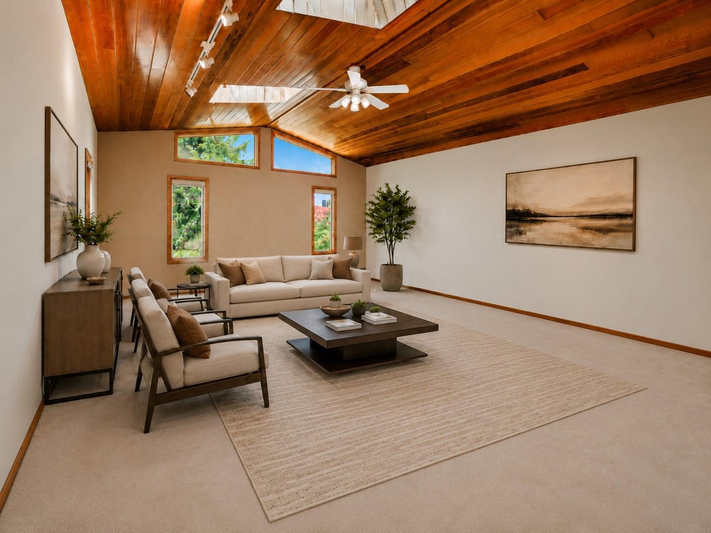 AI Virtually staged Family room