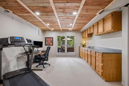 This room also makes a great exercise area, hobby room or play area.