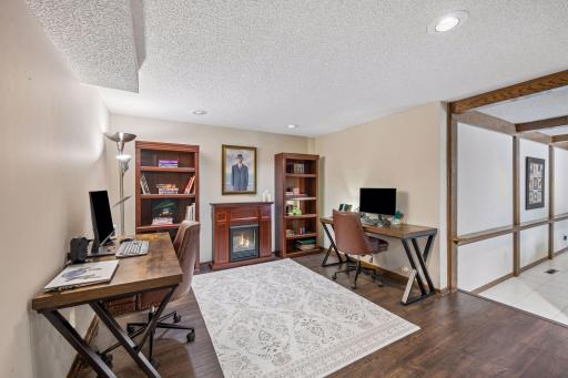 At the bottom of the stairway you'll find a wonderful flex space that is perfect for additional office space, a homework area, craft room, reading nook or whatever you need!