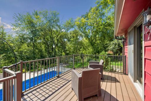Grab a good book or your morning coffee and enjoy the scenic and spacious deck off of the owners suite.