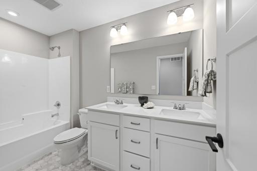 Upper Level Hall Bath - The Silvercreek at 825 Walnut Grove Lane in Oakview Ridge!