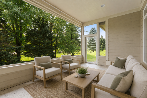 screened in porch virtual staged