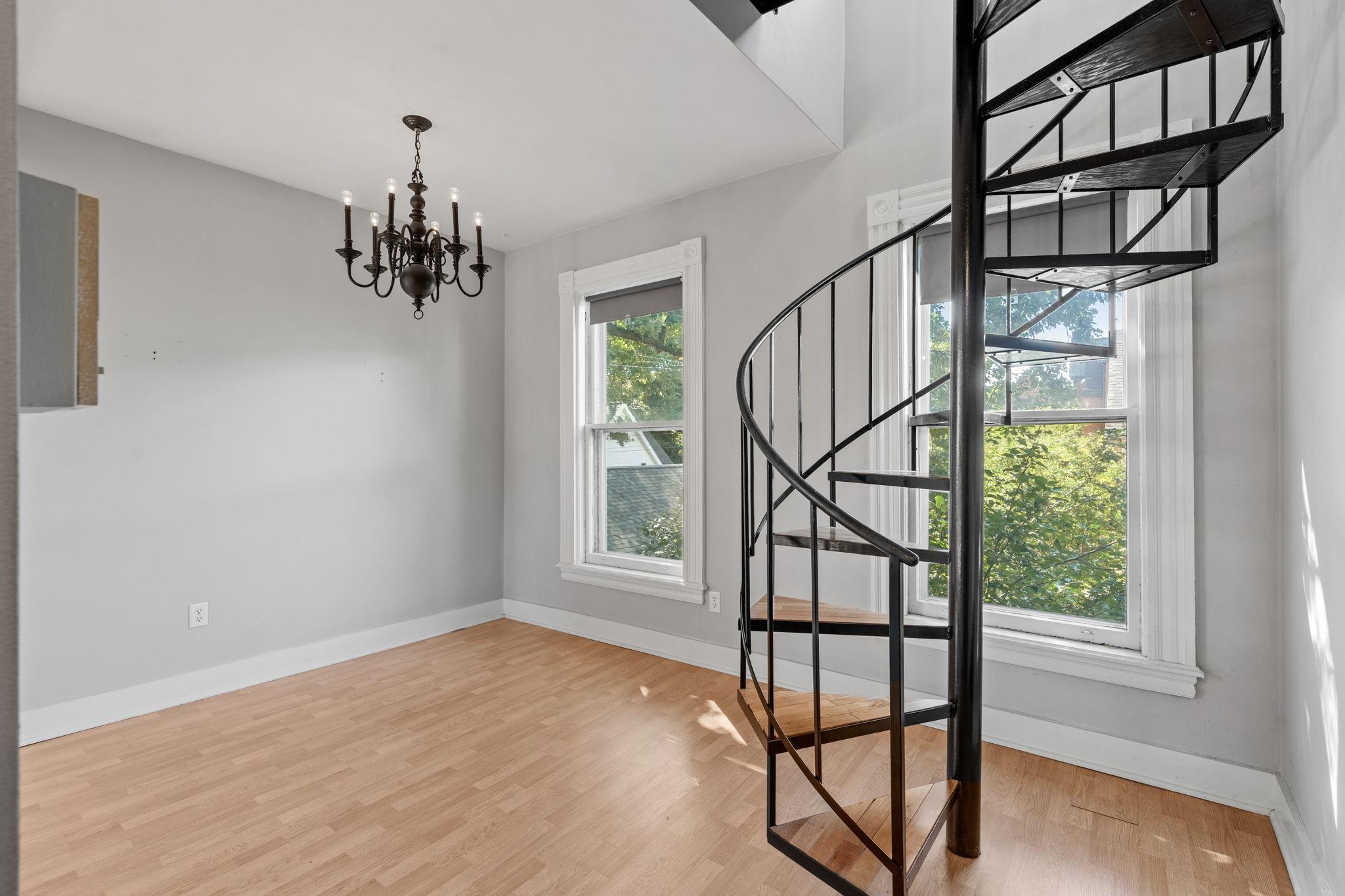 Spiral Staircase to Bedroom