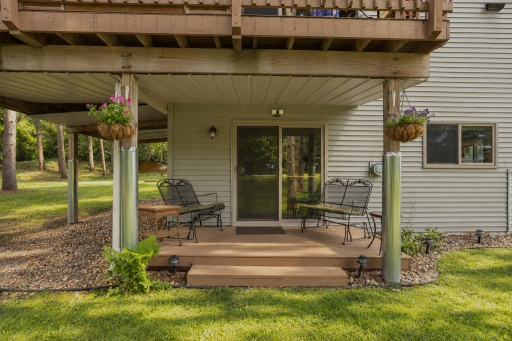 Covered Lower-level deck off the family room