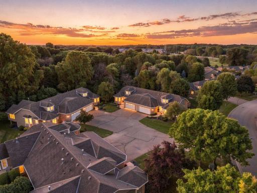 From above, you can truly appreciate the privacy, mature tree canopy, and peaceful neighborhood setting surrounding this home.