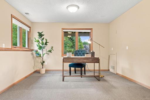 A quiet additional room offers flexibility for a home office, hobby room, or guest space.