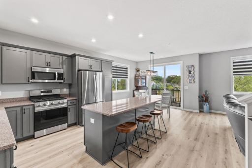 Plenty of work-room, hangout room and storage with this center island!