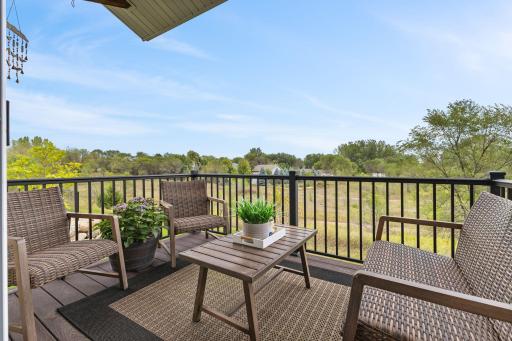 Maintenance free deck to enjoy the backyard.
