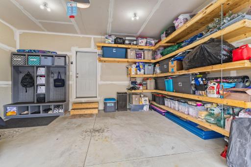 2 car garge. This storage has been custom built to the home and offers so much extra space!