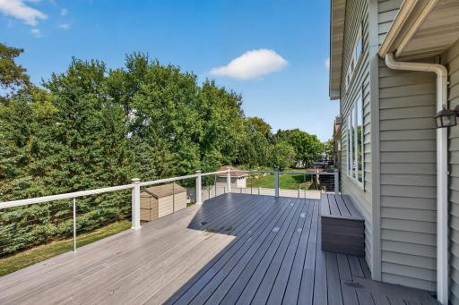 Step outside to the large maintenance free deck