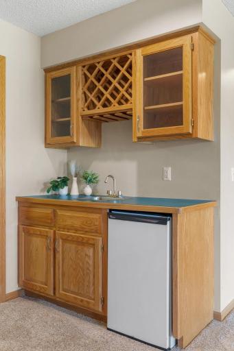 Wet bar includes the refrigerator - be sure an include in your PA