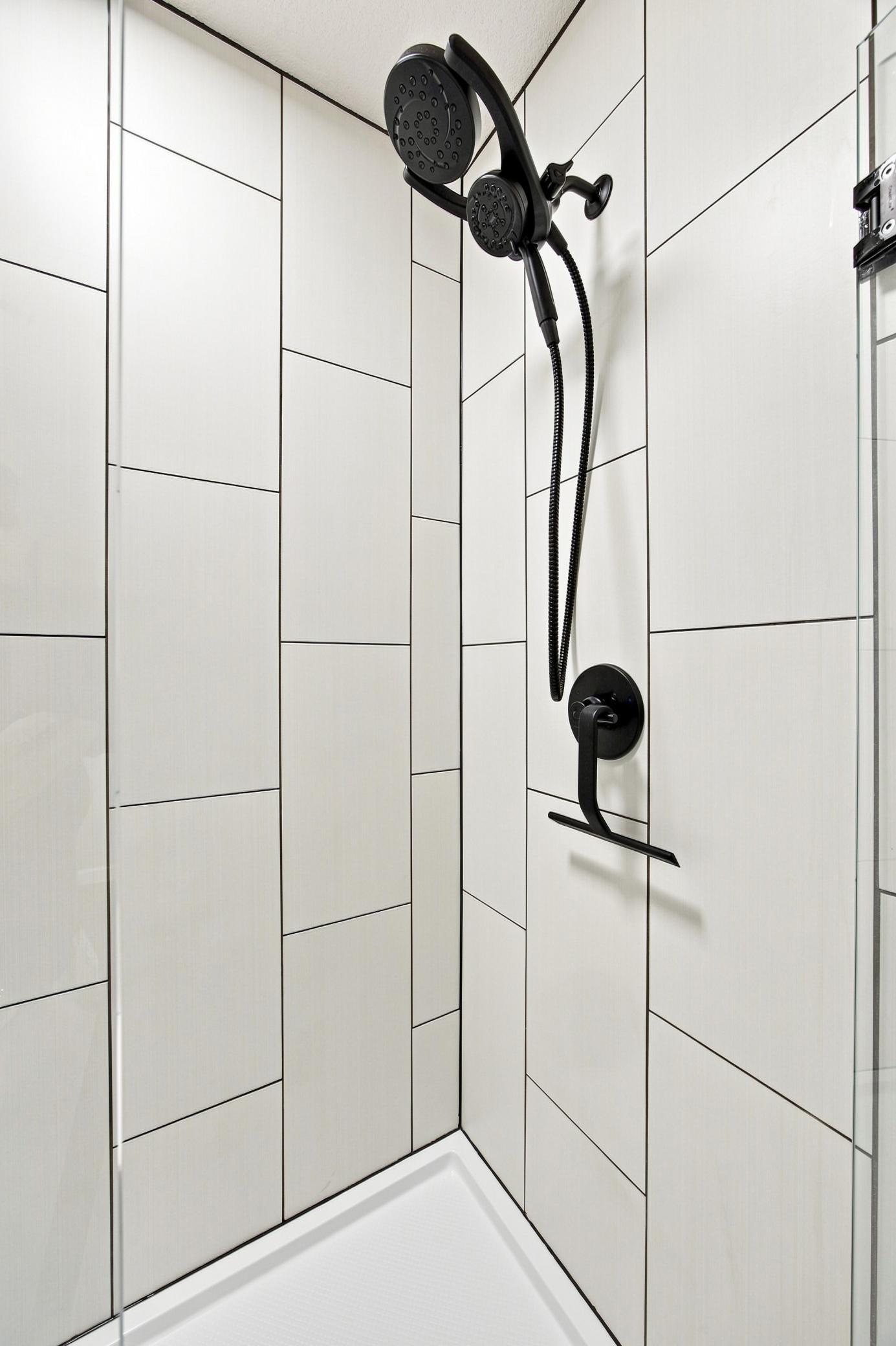 Walk-In Shower with Tile Surround