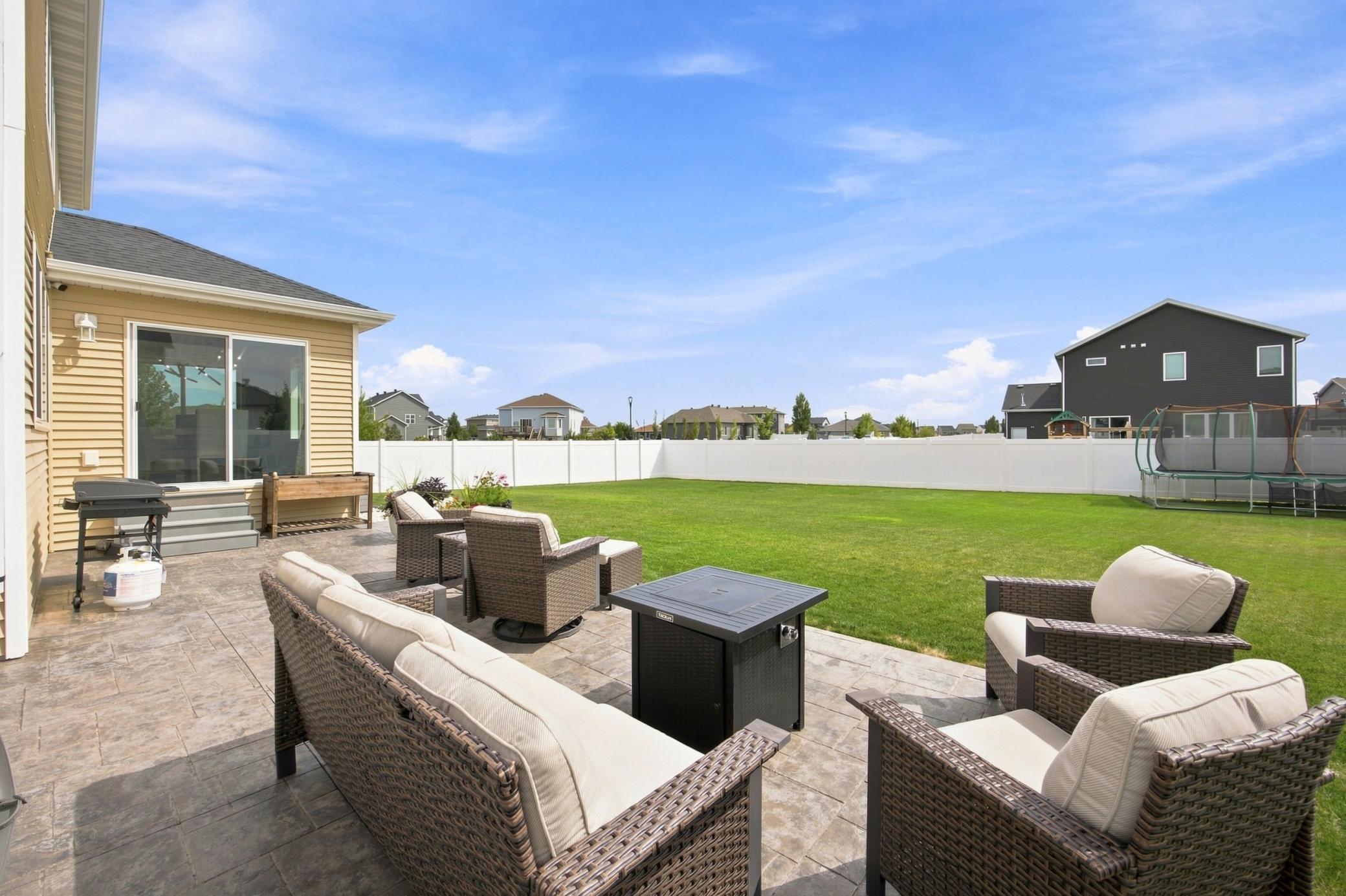 Backyard Concrete Stamped Patio