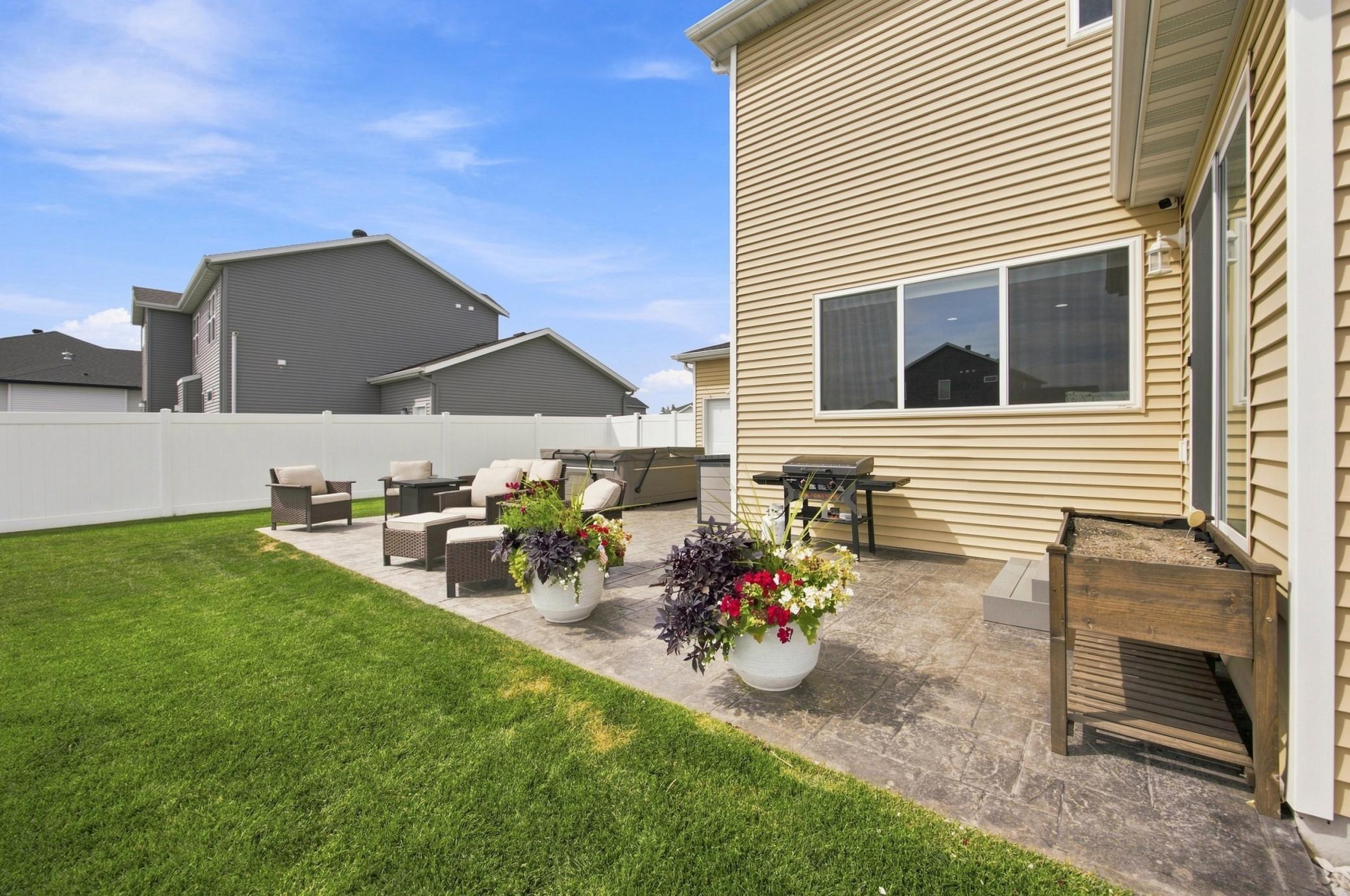 Backyard Concrete Stamped Patio