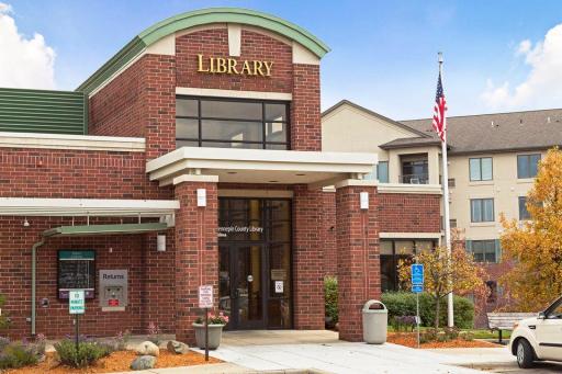Edina library is next door