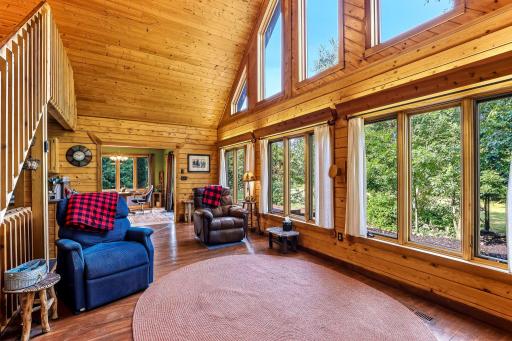 living room with wall of windows so you don't miss a view