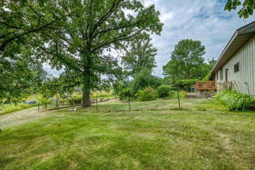 Partial fencing in backyard