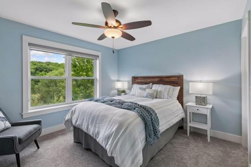 Bedroom #4 on the upper level that has access to the Jack & Jill bath.