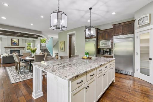 Truly an elevated kitchen including a coffee bar, pantry & professional grade SS appliances.