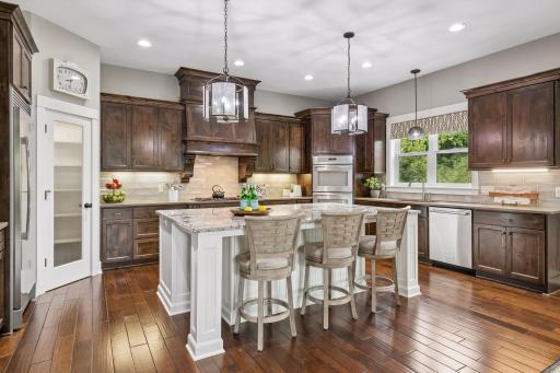 A chef's dream with oversized center island!