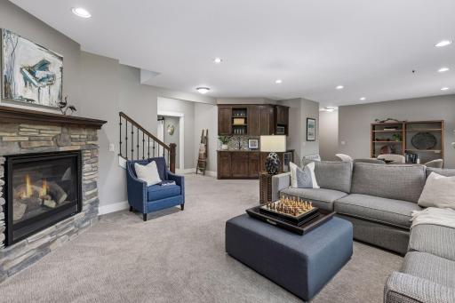 Perfect for game day or movie night plus a built-in wet-bar, too!