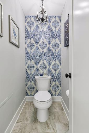 A whimsical touch to this Jack & Jill bath!