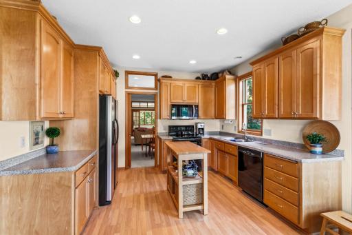 Kitchen has plenty of storage space and well laid out