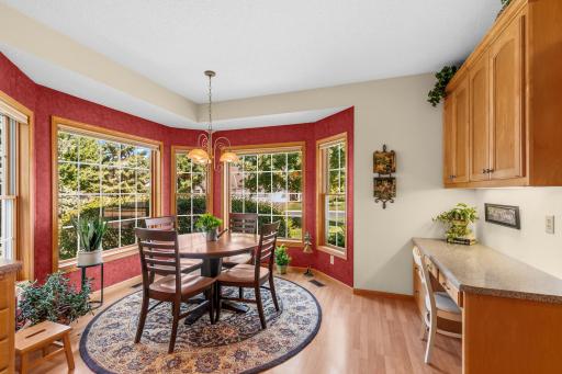 Wonderful light comes in to eating area and is a great place to grow plants!