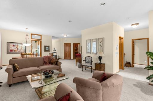 Open concept for living/dining area