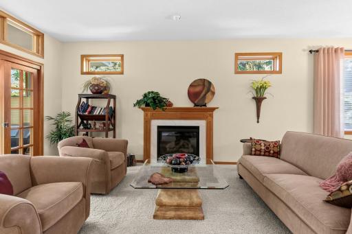 Gas fireplace for cozy days and evenings