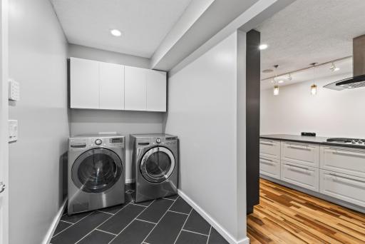 Mudroom/Laundry Room between Garage and Kitchen.