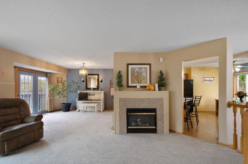 Upper Level Living Room with Electric Fire Place