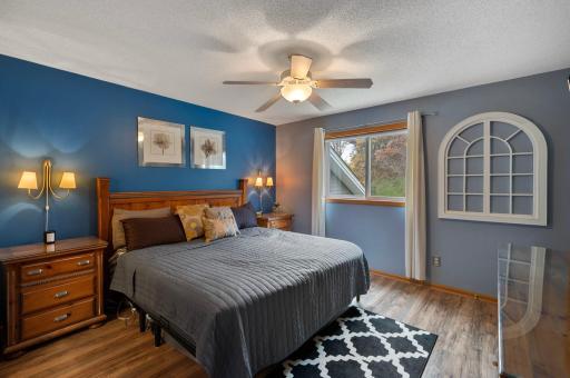 Primary Bedroom with Walk Through Bath and Walk in Closet.