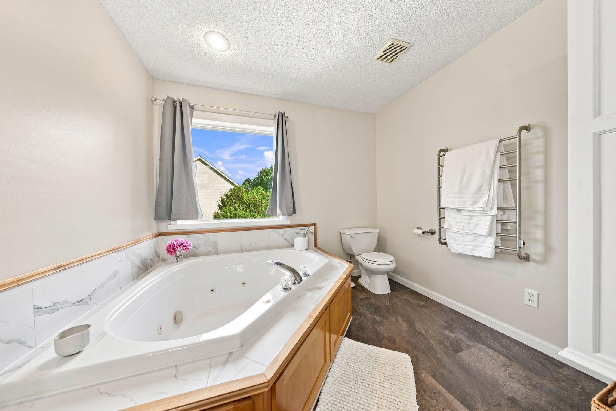 Primary Bath - Jetted Tub & Heated Towel Rack