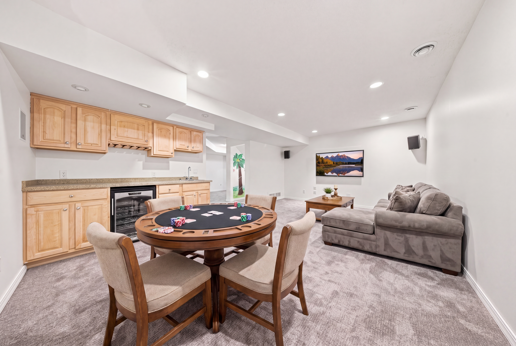 Recreation Room - Basement (Virtually Staged)