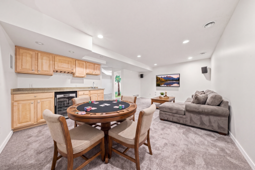 Recreation Room - Basement (Virtually Staged)