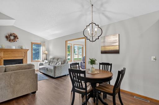 New luxury plank flooring on entire main floor