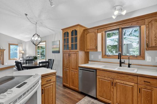 Beautiful custom cabinets with new hardware