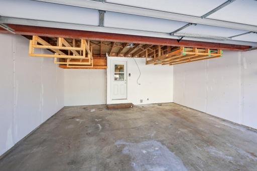 Storage racks in garage