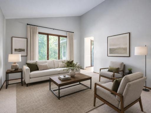 Living Room virtually staged