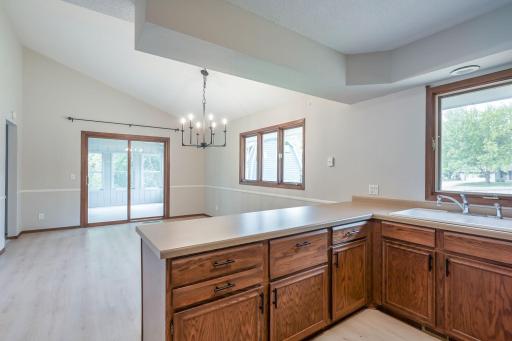 Kitchen looking to dining area