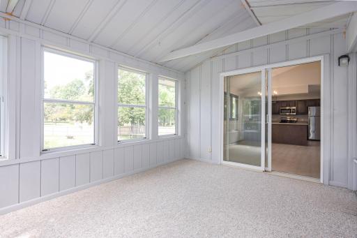 Sunroom looking back to dining area