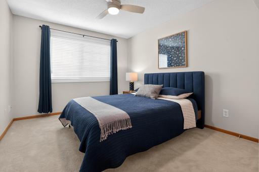 The second bedroom has plenty of space for more furniture